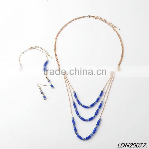 Gold tube with crystal fashion necklace silver tube with crystal necklace