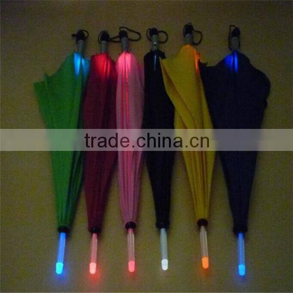 Wholesale automatic open and luminous LED umbrella head knocked cloth