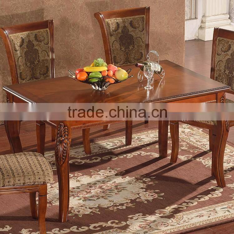 Antique vintage rustic style recycled solid wood rectangle long wood dining table