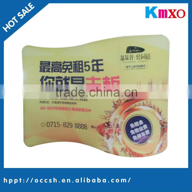 beautiful shape fabric material pop up display stand, display stand