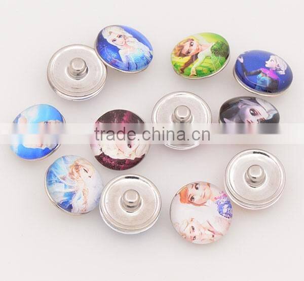 Frozen metal and plastic snaps button, kawaii snap button
