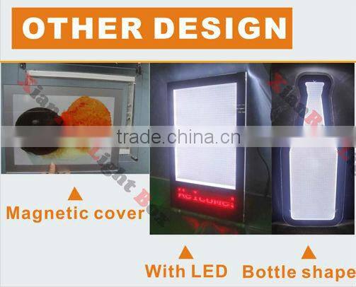 Slim light box with acrylic frame