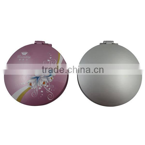 High-end Led lighted salon station makeup mirror & double sides plastic round makeup mirror & foldable compact mirror