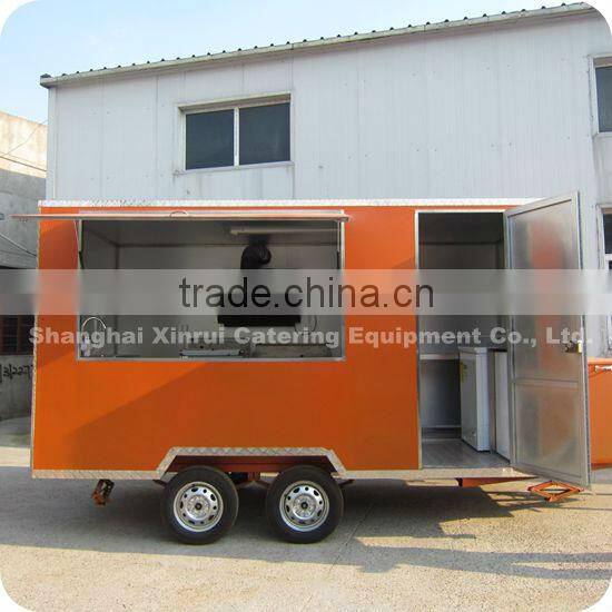 2013 Environment-friendly Bus Type Double-axle Wheels Electric Drive Coffee Vending Food Cart with Canopy XR-FV400 A