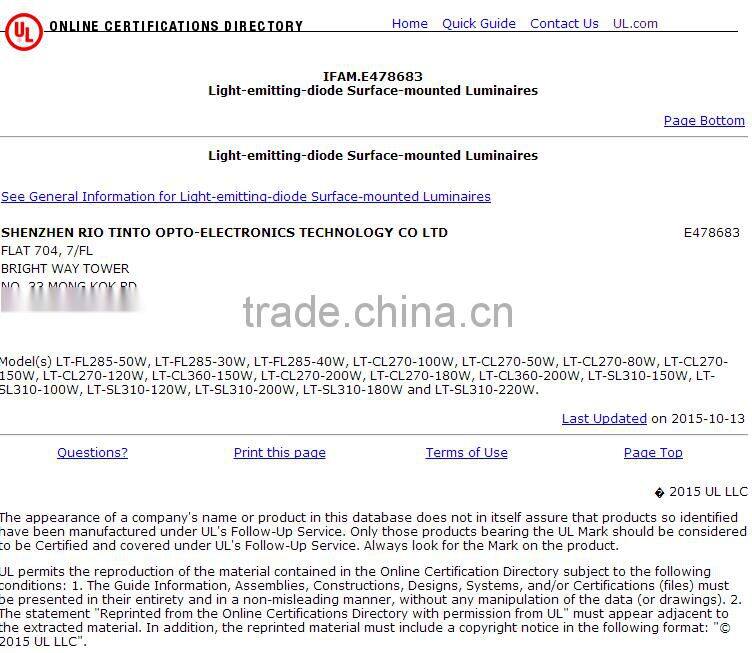 CUL UL DLC approved 135lm/W 200W Outdoor LED Street Light retrofit kit led with Meanwell driver for multi highway road