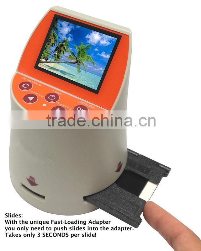 14MP Stand-alone high resolution film scanner 2.4" color screen 7-in-1 films supported film scanner