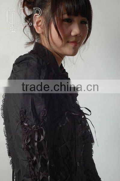 Cotton White Lace Short sleeve Cotton Lolita Blouse 81053