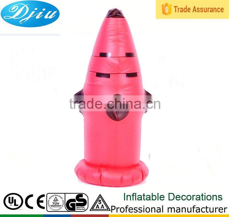 DJ-CO-138 Adult red inflatable Pencil Cattle dog Rocket costume