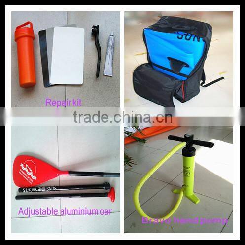 2015 non-slip EVA pad hot sale Inflatable SUP paddle board, PVC, Korea drop stitch