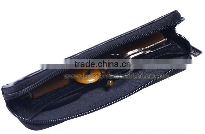 Custom Leather Pen Bag Case with Zipper