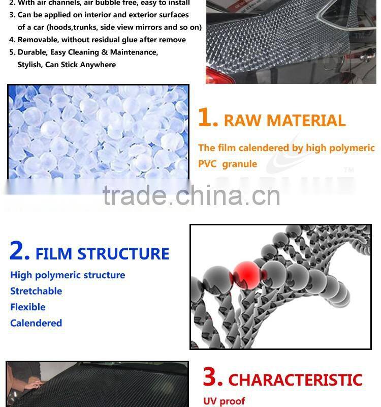 CARLIKE Air Bubble Free 3D Lens Car Body PVC Vinyl Roll