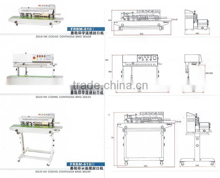 Automatic brand new hot sale coding continuous sealing machine