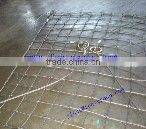 stainless steel wire rope net/cargo net slings/cargo net of wire rope