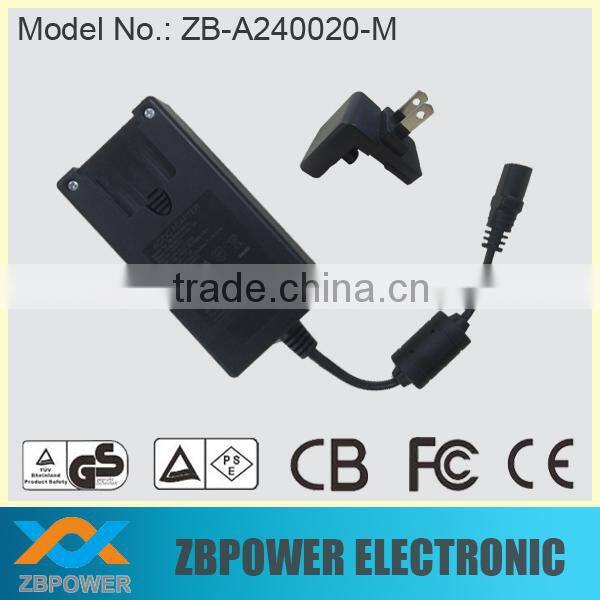UL GS CE FCC approved 29V 24V DC adapter universal plug adapter