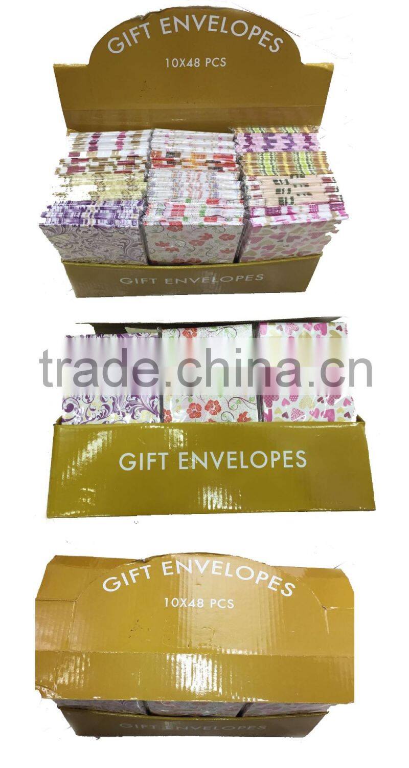 Custom Color Printed Cheap Paper Designer Wedding Money Envelope
