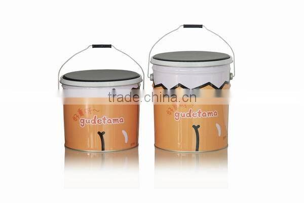 Custom made Factory Round storage metal bucket design storage stools storage ottomans