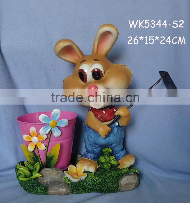 Cute resin pig figurine cheap small flower pots