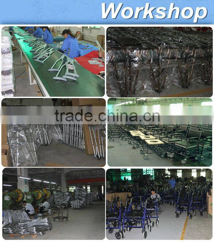 Aluminum folding 4 wheel rolling walker rollator