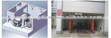 Horizontally lifting compression garbage transfer station