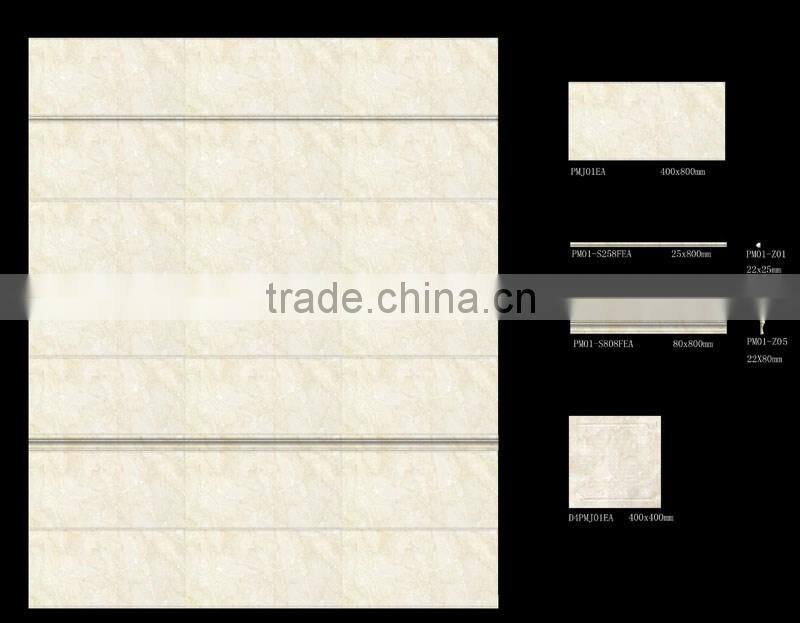 400x800mm bathroom ceramic tile, marble look interior, floor wall tiles ceramic