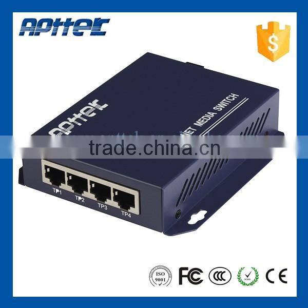 FCC,Rohs 4 ports fiber optic media converter 10/100M 4 ports fiber optic media converter