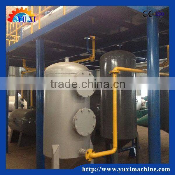 Best selling tyre oil refinery machine / crude tire pyrolysis machine / tire recycling machine