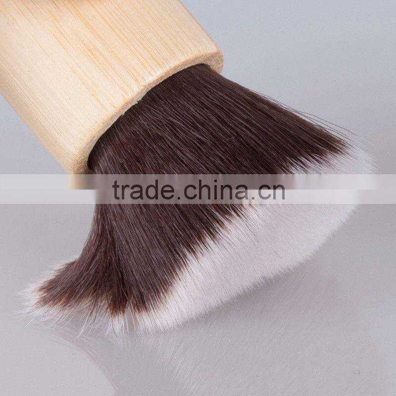 flat top bamboo handle synthetic hair kabuki brush