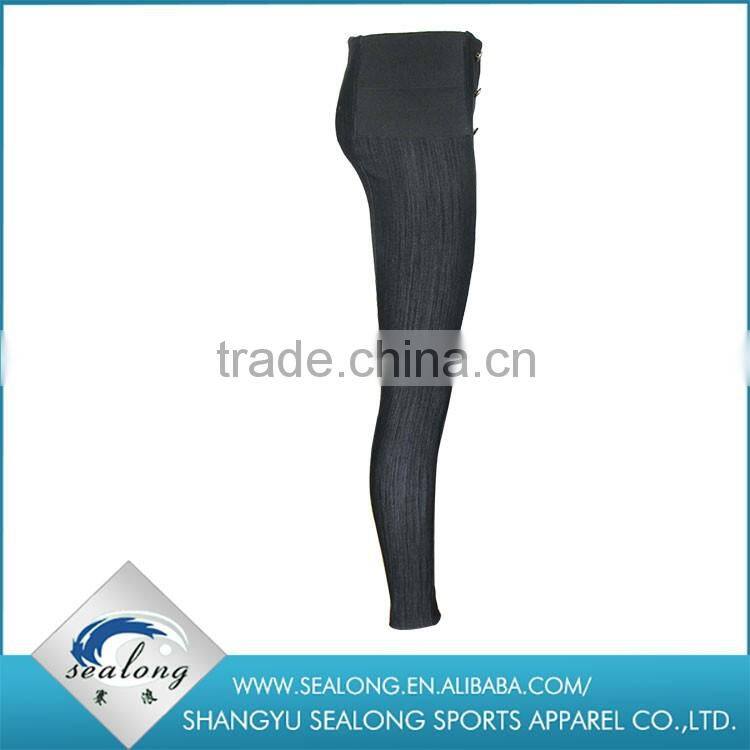 2016 New arrival shaoxing wholesale Hot Sell body wearing Knitting Woman Jeans Leggings for Ladies
