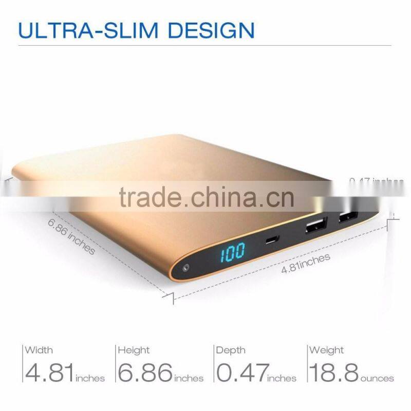 Slim Power Bank 20000mah portable charger external Battery 20000 mah mobile phone charger