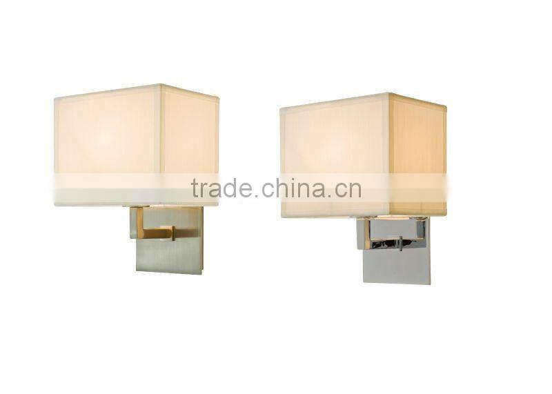 Modern decorative fabric wall sconce down ligh in chrome wall lighting