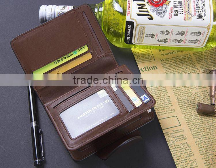 Factory cheap price wallet folding retro wallet portable multifunction wallet