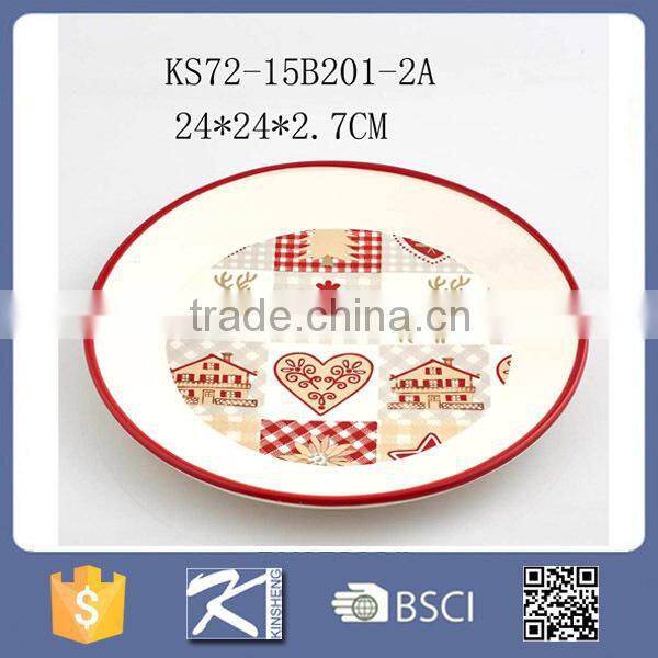Eco-friendly stoneware round plate