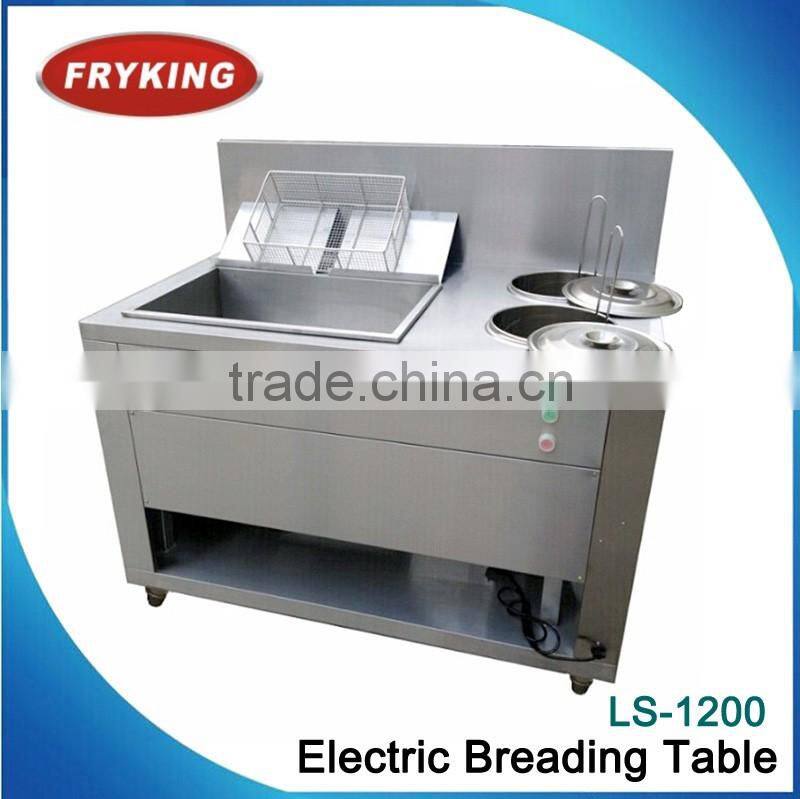 breading wrapping powder table