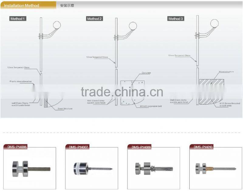 316 stainless steel powder coated glass clamp price