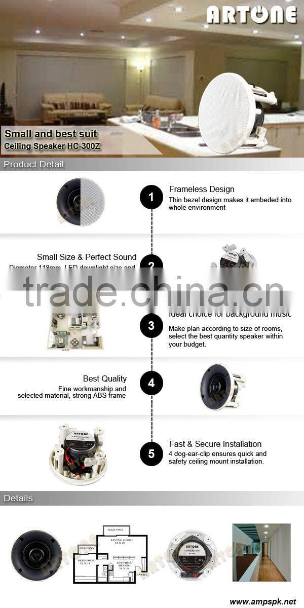 HC-300Z 2-way coaxial 15w mini radio speaker