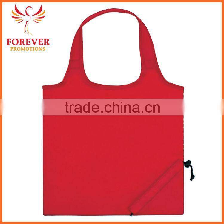 210 Denier Polyester With Self-contained Pouch Foldaway Tote Shopping Bag And 18" Handles