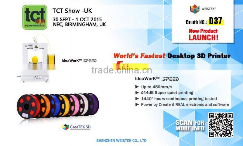 2016 Weistek good quality 3d printer wood filament for 3d printing