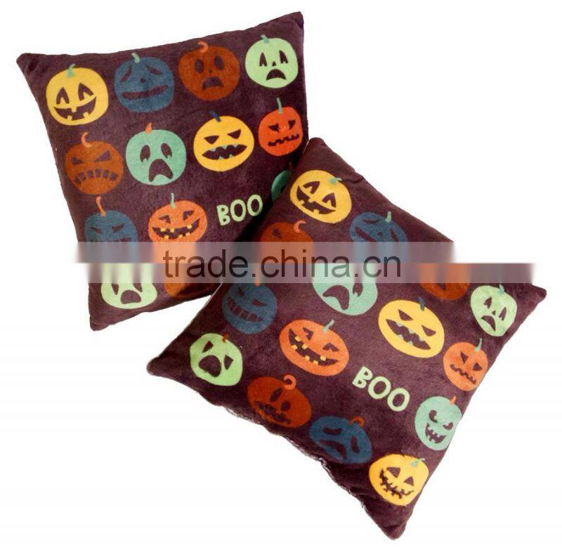 eco-friendly chair back support Halloween Digital printed pumpkin pillow for kid