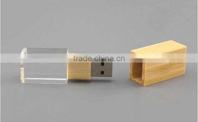 oem logo free sample wooden usb flash drive with LED light