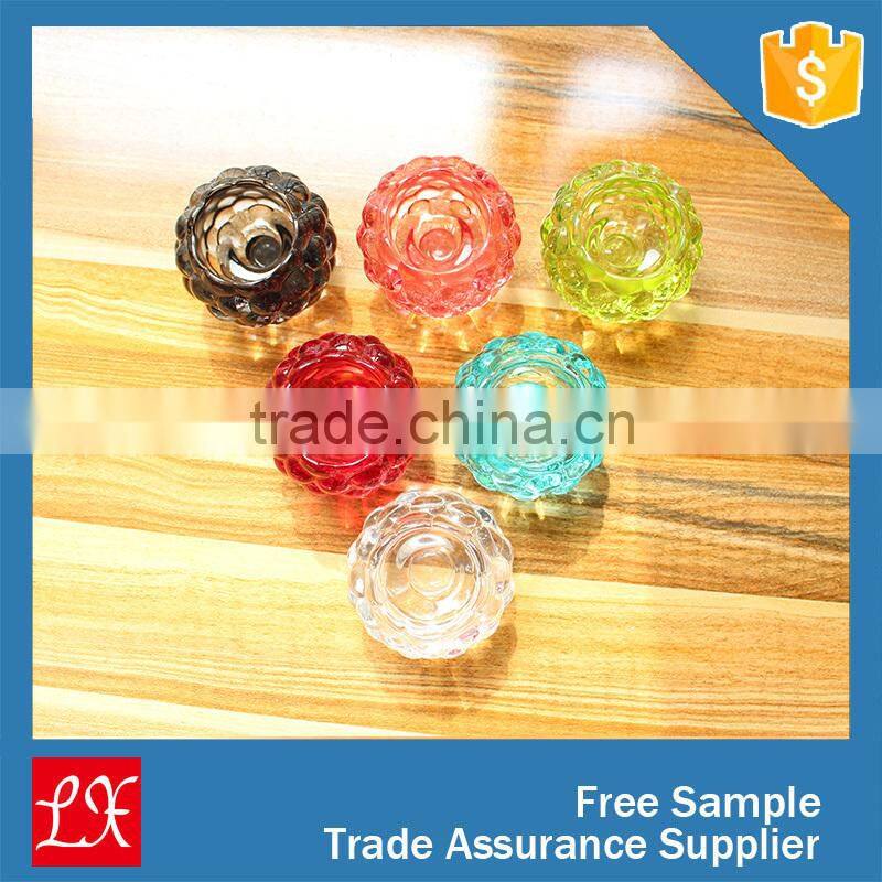 colorful thick glass candle holder