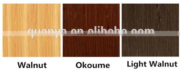 Quanya wood red file cabinet with glass doors office furniture