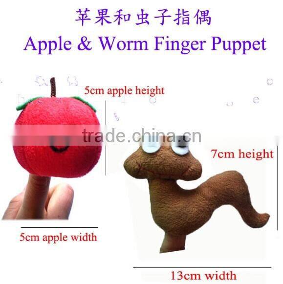 2pcs/set Apple & Worm finger puppet JPtoys14070112