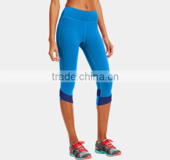 custom 88% nylon 12% spandex blue sexy women yoga leggings