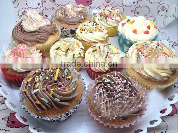 Red dots celebrate square Cupcake Liners Muffin cases