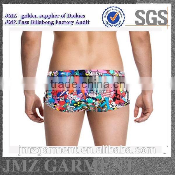 wholesale print boxer shorts swimwear for men polyester spandex oem
