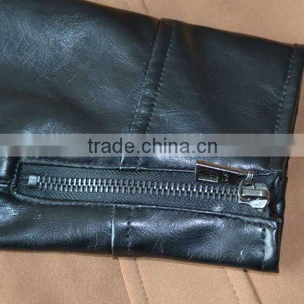 Synthetic Leather PU Jackets for Ladies Jacket Sleeves PU Jacket
