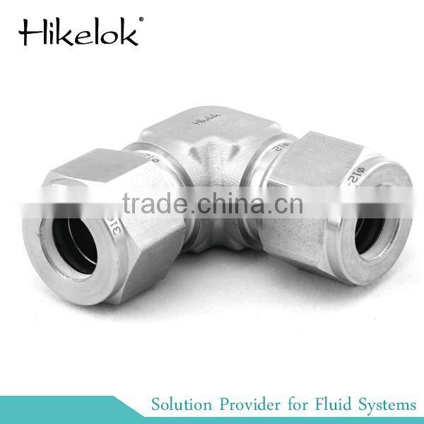 stainless steel ss 316 316L 304 304L forge 6000 psi 1/16" 1/8" 1/4" 3/8" 1/2" 1/4" 1" double ferrule union elbow