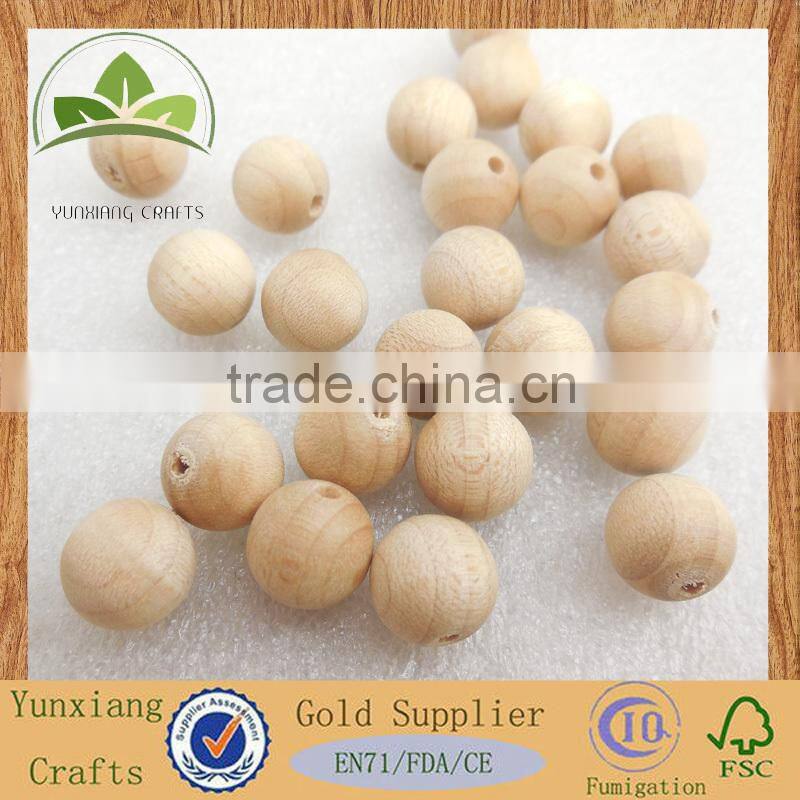 natural wood unfinished wooden beads made in China