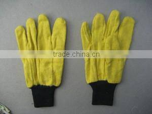 Yellow Jersey Liner Knitted Wrist Cotton Glove