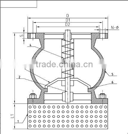 Stainless Steel Foot Valve SS304/SS316 Foot Valve ANSI Flange foot valve with strainer